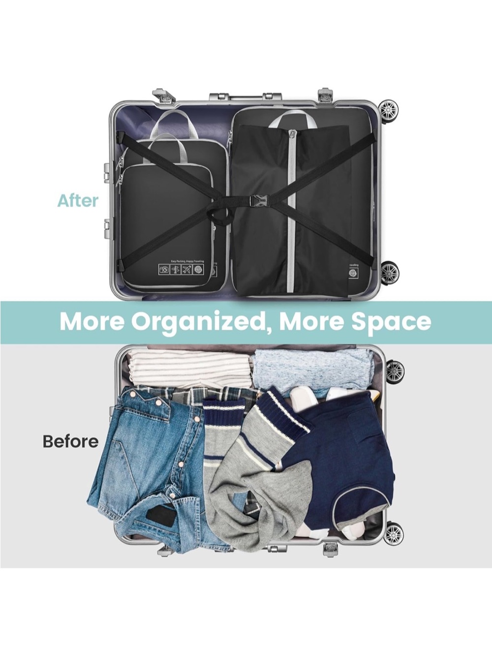 Travel Packing Compression Cubes Set - Picture 4 of 7